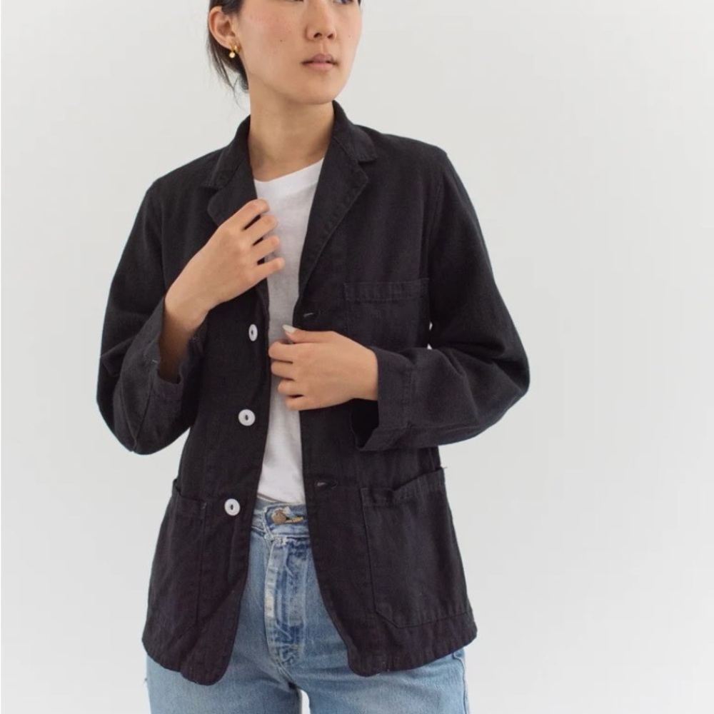 Vintage Black Overdye Classic Chore Blazer Rawson Studio